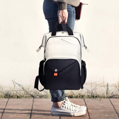 Hap Tim Laptop Backpack for Men, Women, Travel, Work, Nurse, Teacher, Khaki Black (7651-BH) - color: Khaki Black