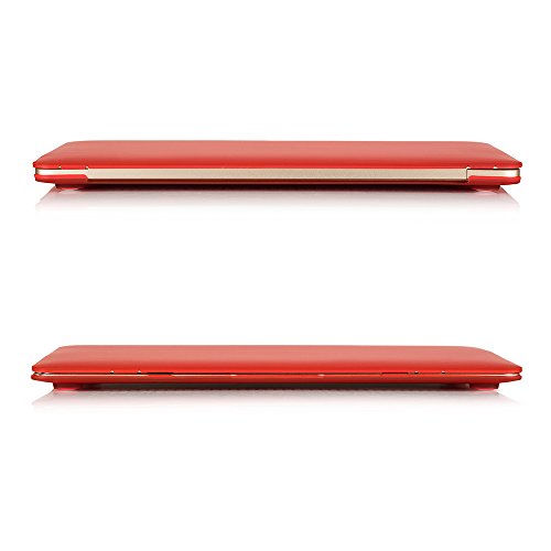 RUBAN Case Compatible with MacBook 12 Inch A1534 - Slim Snap On Hard Shell Protective Cover and Keyboard Cover, Red - color: Red