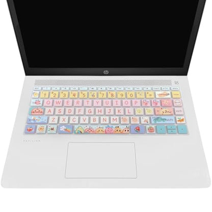 Keyboard Cover for HP 14" Laptop 2020 2019 2018,HP Pavilion x360 14M-BA 14M-CD 14M-DH 14-BA 14-BF 14-cm 14-CF 14-DF 14-DK 14-DS 14-DQ Series 14 Inch Protective Skin,Cute Fruits - color: Cute Fruits