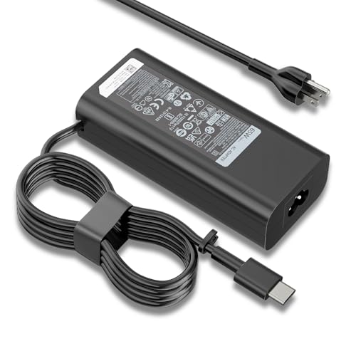 65W 45W USB C PC Adapter Fit for Dell XPS 13 Chromebook Latitude Inspiron | Protable Laptop Charger, Gen 5 Universal Type C, 10ft Long Power Cord, PD Fast Charging for Travel Business, Multi Protection