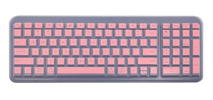 Silicone Keyboard Skin Cover Compatible for 2025 Logitech MK250 Bluetooth Wireless Mouse and Keyboard Combo & Logitech K250 Bluetooth Keyboard with Numpad (Pink) - color: Pink