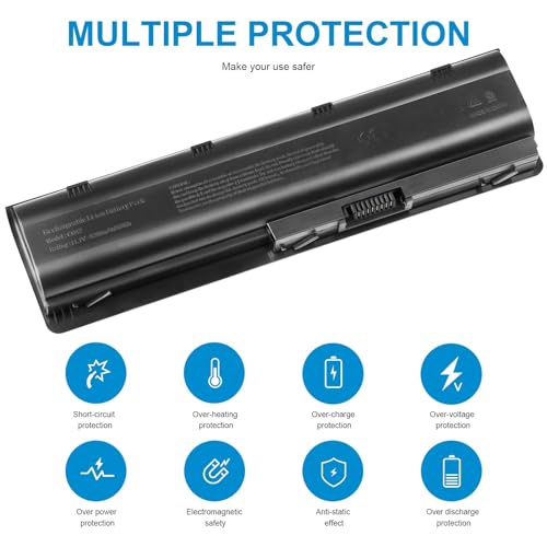 Futurebatt New Spare Battery fit HP 593553-001 593554-001 636631-001 593550-001 593562-001 586007-851 HSTNN-Q62C HSTNN-CBOW HSTNN-IB0N HSTNN-IB0X MU06 MU09 Pavilion G7 G6 G4 - size: Cq42 8.9 3.2 1.4 in
