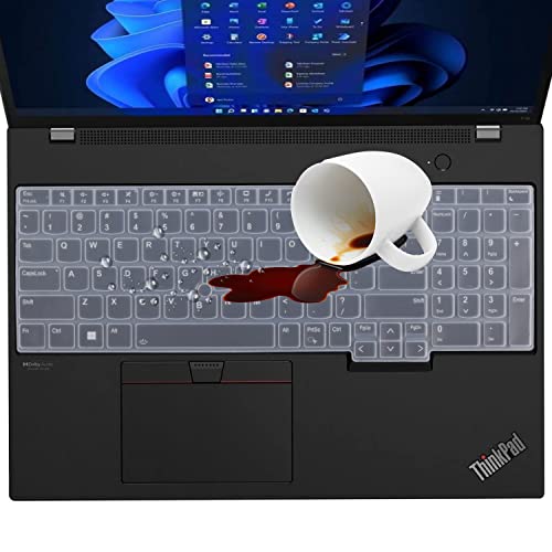 Keyboard Cover for 2026-2023 Lenovo ThinkPad E16 L16 T16 T16g P16 P16v P16s 16 inch Laptop Gen 5/4/3/2/1, Thinkpad L15 Gen 4/3 15.6" (Not Fit 16" Thinkpad Z16 T1g P1 Gen 8/9, 15" L15 Gen 2/1) - color: Clear