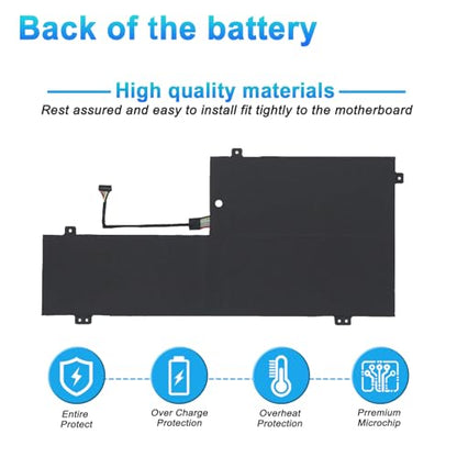 60.3Wh L18M3PFA L18D3PF2 Laptop Battery Replacement for Lenovo Yoga C740-15IML C740-15 81TD Series 5B10T83739 5B10T83740 5B10W67258 5B10W67402 SB10W67375 11.52V 5235mAh - size: 8.15*1.77*0.79inch L18M3PFA