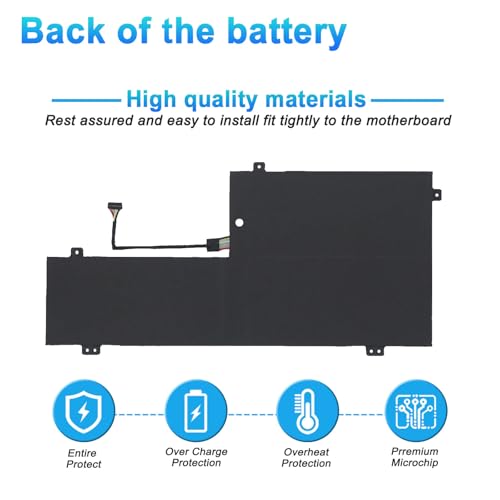 60.3Wh L18M3PFA L18D3PF2 Laptop Battery Replacement for Lenovo Yoga C740-15IML C740-15 81TD Series 5B10T83739 5B10T83740 5B10W67258 5B10W67402 SB10W67375 11.52V 5235mAh - size: 8.15*1.77*0.79inch L18M3PFA