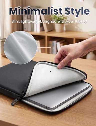 16 Inch Laptop Sleeve Case, Water-Resistant Laptop Protective Carry Case with Retractable Handle for New MacBook Pro M5 Pro/Max (2026) M4/M3/M2/M1,Lenovo HP ASUS Dell Acer Chromebook, Black - size: 16 Inch
