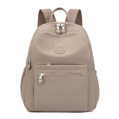 Tanweibago Mini Nylon Women Backpacks,11L Small Ladies backpacks Casual Lightweight Women Shopping Travel Daypack (Champagne) - color: Champagne
