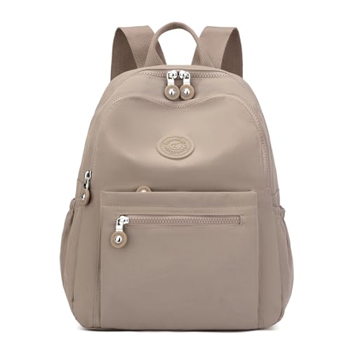 Tanweibago Mini Nylon Women Backpacks,11L Small Ladies backpacks Casual Lightweight Women Shopping Travel Daypack (Champagne) - color: Champagne