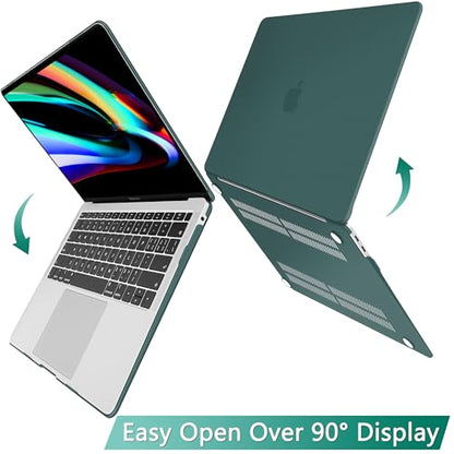 May Chen Compatible with New MacBook Air 13 inch Case 2021 2020 2019 2018 Release Model: M1 A2337 A2179 A1932, Plastic Hard Shell Case for Mac Air 13 inch with Retina Display Fits Touch ID, Dark Cyan - color: Dark Cyan