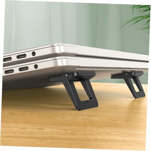 Cabilock 2pcs Foldable Laptop Stand Mini Notebook Holder Desktop Portable Heightening Riser Compatible with Tablets and Laptops for Home Office Use