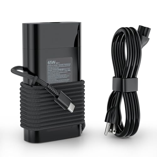 65W 45W AC Adapter for HP Chromebook ProBook, USB C Power Supply Cord | Compatible with HP Pavilion 14, Spectre x360, EliteBook G8-G11, Probook 440-465 G8-G11 , L65505-002 SM65CL Laptop Charger - size: 65W Type-C