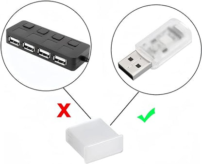20Pcs PE USB 2.0 Anti-Dust Stopper Cap Cover for Charging Cable Data Cable, White - size: USB 20pcs