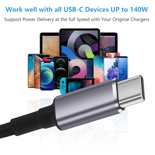 SinLoon PD 140W DC7909 to USB C Cable DC 7.9mm x 0.9mm Female(7.9 x 5.5mm) Input to Type C Male Power Charging Cable with PD Automatic Identification Chip,for Phones,Tablets,Laptops(DC7909)