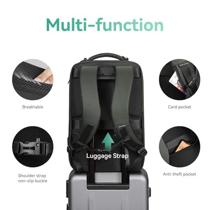 MARK RYDEN Business Backpack for Men, Waterproof High Tech Backpack with Sport Car Shape Design and USB Charging Port, Travel Laptop Backpack Fits 17.3 Inch Notebook | Waterproof Tech Backpack with USB Charging Port, Professional Work Backpack for Travel,