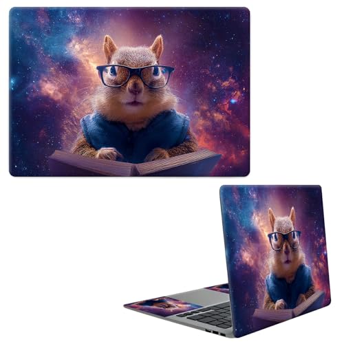 Laptop Skin Sticker Decal, Universal Protective Cover Fit 12 13 14 15.6 Inch Notebook, Reusable Water-Resistant Vinyl Decal w/ 2 Wrist Pads for Business Travel Office, Galaxy Mouse - color: Galaxy Mouse