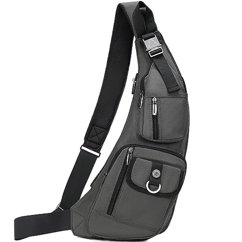 NICGID Sling Bag Chest Shoulder Backpack Crossbody Bags Casual Daypack for Men Women (Grey-014) - color: Grey-014