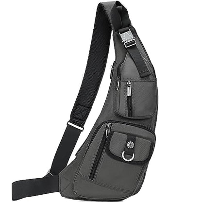 NICGID Sling Bag Chest Shoulder Backpack Crossbody Bags Casual Daypack for Men Women (Grey-014) - color: Grey-014