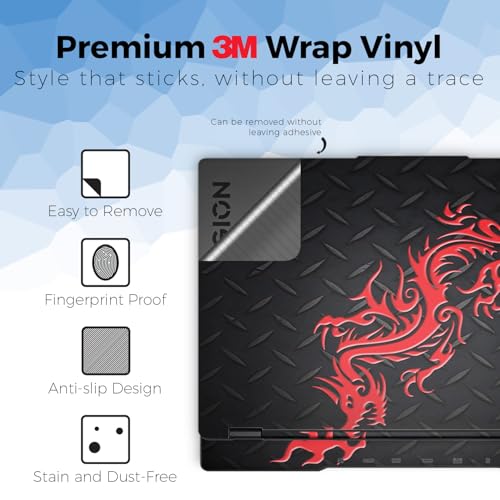 Laptop Skin Compatible with Lenovo Legion 5 Gaming Laptop (15IRX9) 2024 - Red Dragon - Premium 3M Vinyl Protective Wrap Decal Cover - Easy to Apply | Crafted in the USA - color: Red Dragon, size: Legion 5 Gaming (15IRX9) 2024 Top Skin Only, style: Matte F