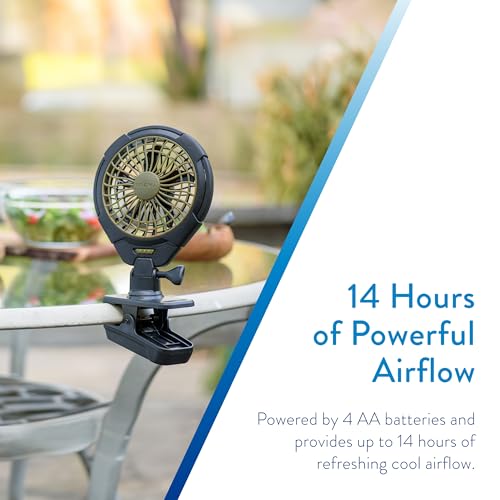 Treva 5 in Battery Powered Clip Fan with Clamp | Yes - style: 1 Pack