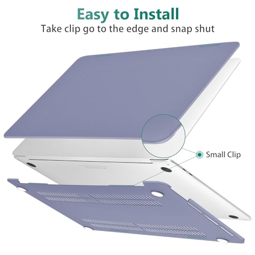 May Chen for MacBook Pro 16 inch Case 2019 2020 Release A2141 with Keyboard Cover Screen Protector for New 16 inch MacBook Pro Case with Touch Bar Soft Touch Plastic Hard Shell - Lavender Gray - color: Lavender Gray