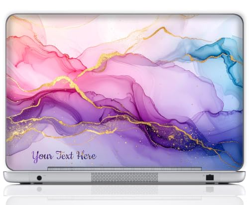 Custom Design Personalized Laptop Skin Sticker Cover Art Decal, Customize with Your Name or Text (13 Inch, Marble Waves) - color: 3632A, size: 13 Inch