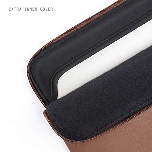 Comfyable Slim Protective Laptop Sleeve Compatible with 13/14 Inch MacBook Air & MacBook Pro M5/M4/M3/M2 Pro/Max 2026, Mac Travel Case, Laptop Pouch, Slim PU Leather Cover, Brown - color: Brown, size: For 13.3"-14" Mac Pro / Mac Air
