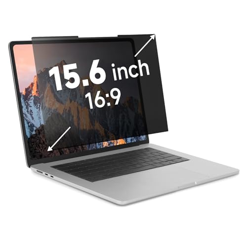 Nano-Suction Laptop Privacy Screen 15.6 Inch 16:9, Removable Screen Privacy Shield for Laptop, Anti Glare, Anti Bule Light, Screen Protector for Lenovo HP Dell Acer Asus Thinkpad - size: Laptop 15.6 inch 16:9