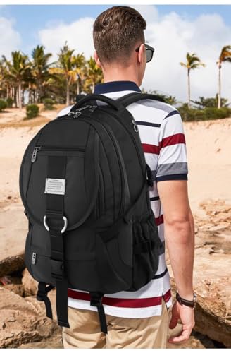 Laptop Backpack, Daypack with USB Port for Travel/Business/College/Women/Men - color: Black