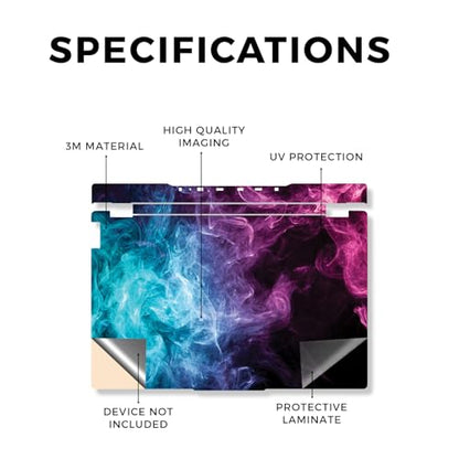 Laptop Skin Compatible with Lenovo Legion 5 Gaming Laptop (15IRX9) 2024 - Mystic Smoke - Premium 3M Vinyl Protective Wrap Decal Cover - Easy to Apply | Crafted in the USA - color: Mystic Smoke, size: Legion 5 Gaming (15IRX9) 2024 Top Skin Only, style: Mat