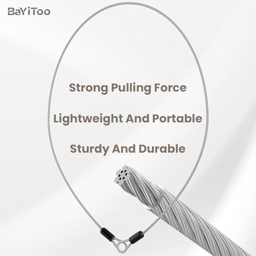 9.84FT 3mm Stainless Steel Security Cable, 2 Pack | Security Wire Rope with Double Loop for Outdoor Travel - size: 9.84 ft 3 mm, 2 Pack