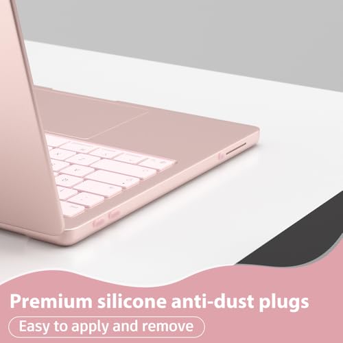 ProElife 5 Pcs Anti Dust Dirt Plug Cups Set for MacBook Neo, Blush Pink | Durable & Reusable Silicone Laptop Accessories, Custom Fit Design, Easy to Clean Non-Slip Stuff for Macbook USB-C & Headphone - color: Blush Pink