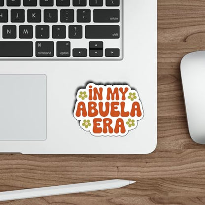(3Pcs) in My Abuela Era Sticker Funny Mom Stickers Waterproof Vinyl Decals for Books Laptops Phones Tumblers Water Bottles Gifts for Mom Grandma Auntie 2.3"x3" - color: In My Abuela Era