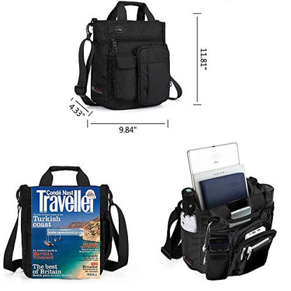 Crossbody Messenger Bag Business Sport Travel Multifunctional Shoulder Bag Laptop Bag Men Women | Business - color: Black
