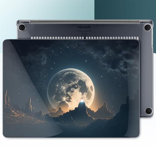 Batianda AstroGrid Case for Microsoft Surface Laptop 15 inch, Moon in Sky | Fits Surface Laptop for Business 8th Edition 2026 & Surface Laptop 7 2024, 4-in-1 Accessories Bundle, Slim Durable Hard Shell - color: Moon in Sky