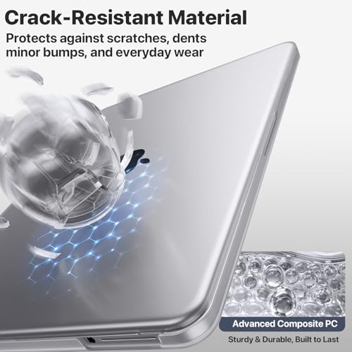 Soonjet for MacBook Neo Case 13 inch 2026 A3404 Clear Mac Laptop Cover | Matte Clear Finish, Color Match, Ultra Thin & Light, Anti Crack & Fingerprint, Scratch Resistant, Protective Hard Shell - color: Matte Clear