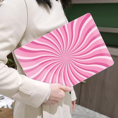 MEEgoodo for M5/M4/M3/M2 MacBook Air 15 inch Case 2026 2025 2024 2023, Case Fit Model (A3448/A3241/A3114/A2941) for MacBook Air 15.3 inch, Pink & White Swirl - color: Pink & White Swirl