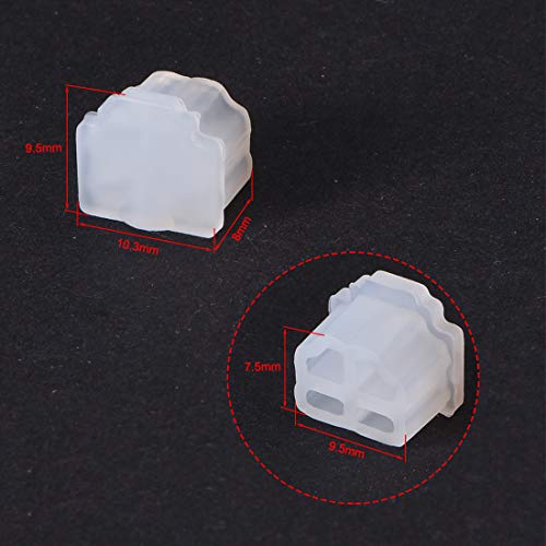 uxcell 10pcs RJ11 Silicone Protector Telephone Modular Port Anti Dust Cap Cover 9.5mmx7.5mm Clear