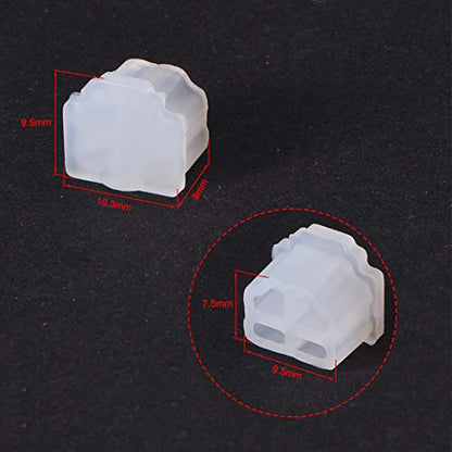 uxcell 10pcs RJ11 Silicone Protector Telephone Modular Port Anti Dust Cap Cover 9.5mmx7.5mm Clear