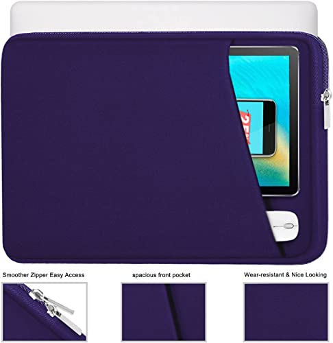 Laptop Sleeve 14 inch, Durable Carrying Bag Shockproof Protective Case Cover, Handbags Briefcase Laptop Bag Compatible with 14" MacBook Air/Pro HP Asus Lenovo Notebook Computer, Purple - color: Purple, size: 14 inch