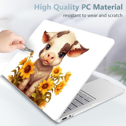 Mektron Printed Case for 2025 Microsoft Surface Laptop Windows 11 Copilot+ PC Surface Laptop 13 inch Touchscreen Display Cover Fits Model 2095, Cute Cow - color: Cute Cow