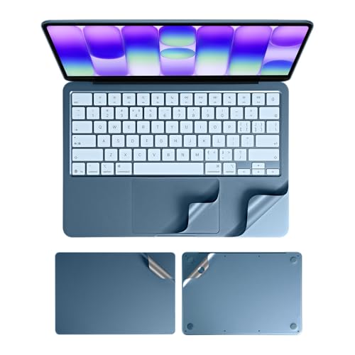 4 in 1 Ultra Thin 3M Vinyl Full Size Laptop Skin Palm Rest Sticker for 2026 New Released MacBook Pro Neo 13 Inch A3404 (Indigo Blue) - color: Indigo Blue
