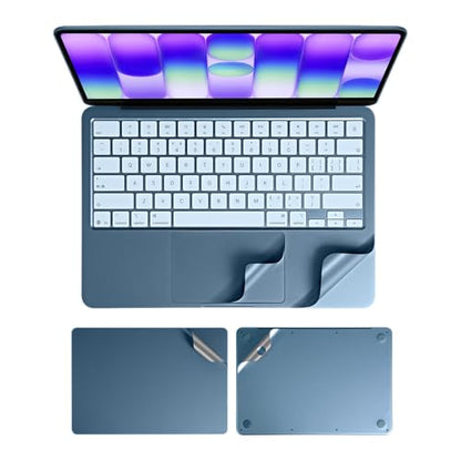 4 in 1 Ultra Thin 3M Vinyl Full Size Laptop Skin Palm Rest Sticker for 2026 New Released MacBook Pro Neo 13 Inch A3404 (Indigo Blue) - color: Indigo Blue