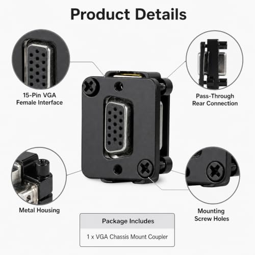 Toronce D R Series Panel-Mount Connector (VGA) - size: VGA