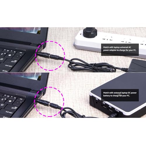 41PCS Power Adapter Tips DC5.5x2.1mm 5.5x2.5mm Connector Kits for Laptop Charger Supply Convert Plug Jacks Notebook Repair Accessories