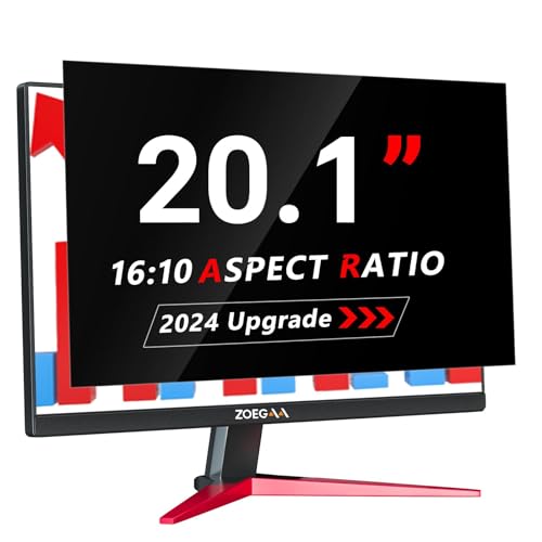 ZOEGAA 20.1 Inch 16:10 Computer Privacy Screen for Widescreen Monitor, 20.1 inch Removable Anti Blue Light Glare Eye Protection Shield, Black Blackout Anti Spy Desktop Security Private Filter - size: 20.1 inch Computer with 16:10 Aspect Ratio