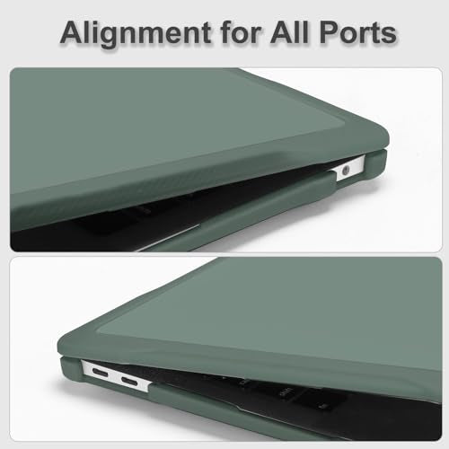 MOSISO Compatible with MacBook Air 13 inch Case M1 2018-2021, Emerald Green | Reduces-Fingerprints with Soft TPU Bumper Shell&Keyboard Cover for MacBook Air 13.3 M1, 2021 2020 2019 2018 A2337 A2179 A1932 - color: Emerald Green