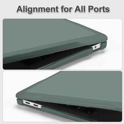 MOSISO Compatible with MacBook Air 13 inch Case M1 2018-2021, Emerald Green | Reduces-Fingerprints with Soft TPU Bumper Shell&Keyboard Cover for MacBook Air 13.3 M1, 2021 2020 2019 2018 A2337 A2179 A1932 - color: Emerald Green