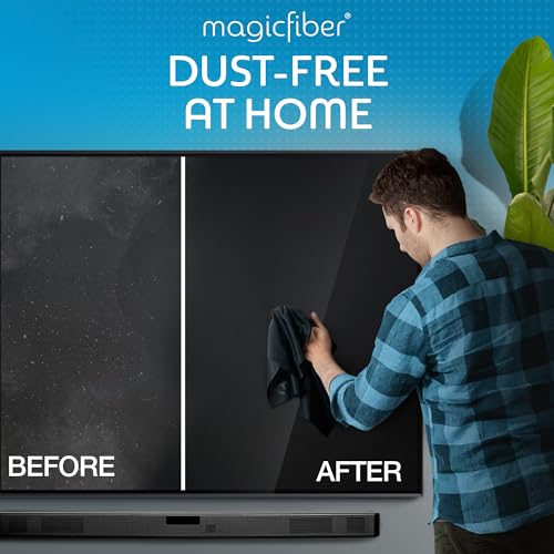 MagicFiber Extra Large Microfiber Cleaning Cloth for TV Screens & Monitors | Great for OLED, Computers, Laptops, Cars & Electronics, Eyeglass & Glasses Cleaner