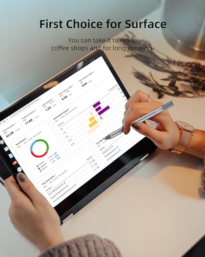 Metapen Stylus Pen M2 Biz for Microsoft Surface (AAAA Battery, Smooth Writing),Compatible with Surface Pro X/9/8/7+/7/6/5/4/3/Go 3/Book 3/Laptop 4/Studio 2, ASUS VivoBook Flip 14 for Students&Doers