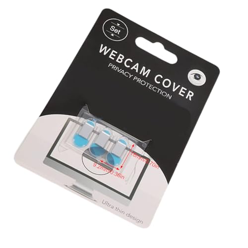 3 Discreet Webcam Privacy | 0.7mm Tool-Less Adhesive Cover Smartphones, Tablets, Laptops | Anti-Peeping Design Camera Privacy Cover Protector Suitable for Laptops Tablets Phones Tool - color: A
